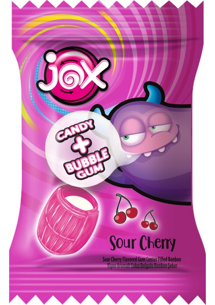 JOX GUM Bonbon Meyve Aromalı Sakız Dolgulu Bonbon Şeker (5 G X200 Adet)