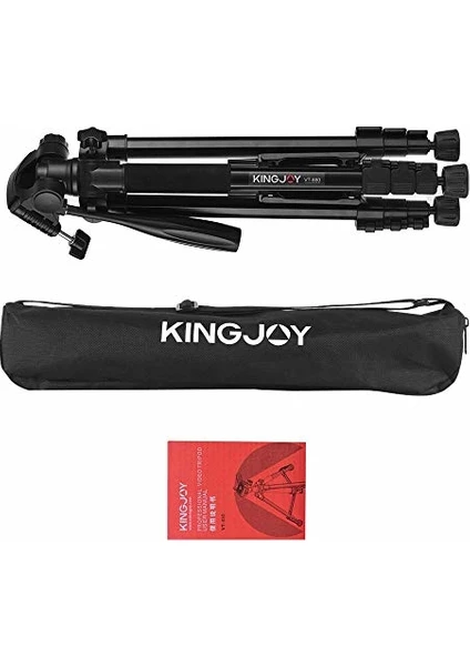 170cm Kingjoy VT-860S Profesyonel Hidrolik Kafa Tripod Telefon Tutucu vt 860