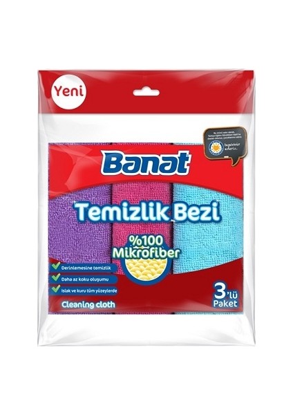 Mikrofiber Temizlik Bezi 3'lü