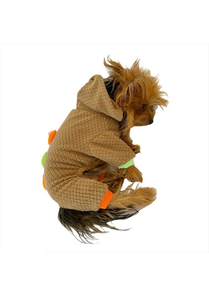 Trio Flower Brown Köpek Tulumu Köpek Kıyafeti XXL indirimleri