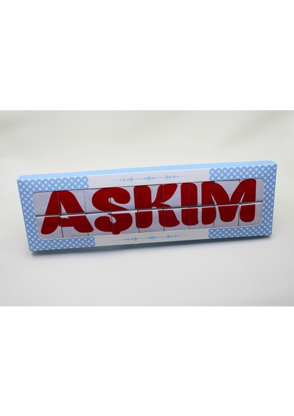 AŞKIM Yazılı 36 Adet Madlen Çikolata Özel Kutusunda