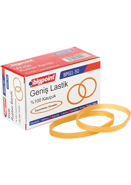 Geniş Ambalaj Lastiği 50 Gram 4 Kutu