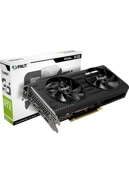 Nvidia GeForce RTX 3060Ti Dual LHR 8GB 256Bit GDDR6 DX12 PCI-Express 4.0 Ekran Kartı (NE6306T019P2-190AD)