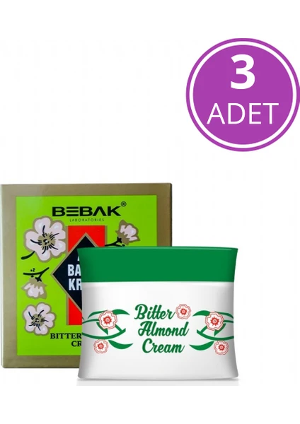 Acı Badem Kremi Kavanoz 3X70 ml