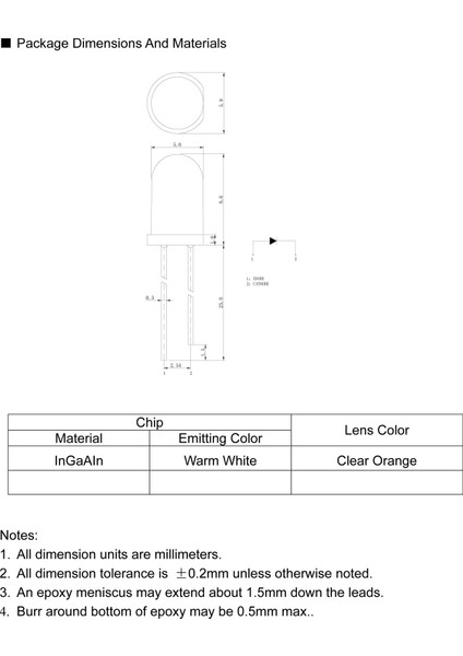Marka - 5mm Bacaklı Günışığı LED Diyot - 500 Adet fırsatları