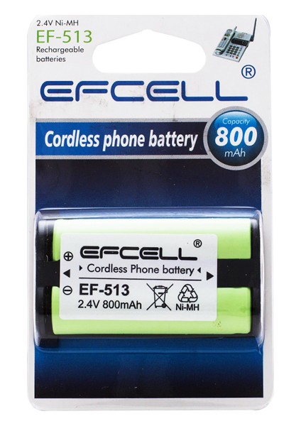 EF-513 2.4V 800MAH Telsiz Telefon Pili