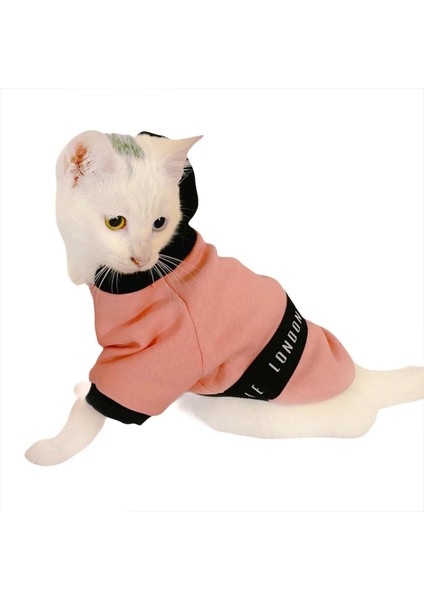 London Pineapple Kapsonlu Sweatshirt Kedi Süeteri Kedi Kıyafeti XL