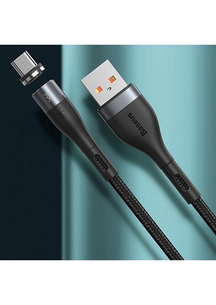 Zinc Safe Manyetik USB Kablo Şarj Android Micro 2.1A 1 mt CAMXC-KG1