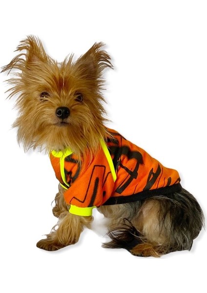 Orange Grafiti Sweat By Kemique Köpek Kazağı XL modelleri