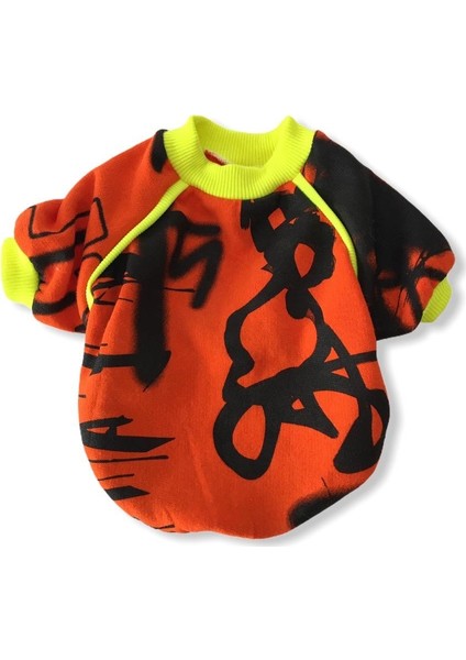 Orange Grafiti Sweat By Kemique Köpek Kazağı XL indirimleri