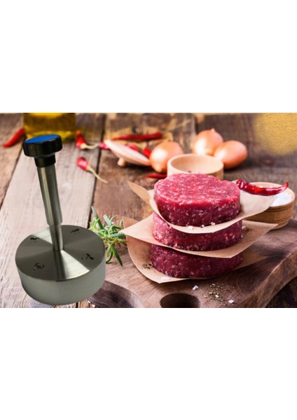 Paslanmaz Çelik Hamburger Köfte Presi, (10 cm ) Lik Köfte Kalıbı,köfte Şekillendirme Presleri