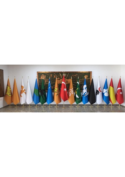 Eski Türk Devletleri Makam Bayrakları 17 Adet