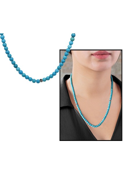 Hem Bileklik - Hem Kolye - Hem Tesbih 99LU Firuze Doğaltaş Takı fırsatları