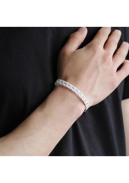 El Işçiliği Gümüş Renk 1000 Ayar Gümüş Kazaz Bileklik fiyatları