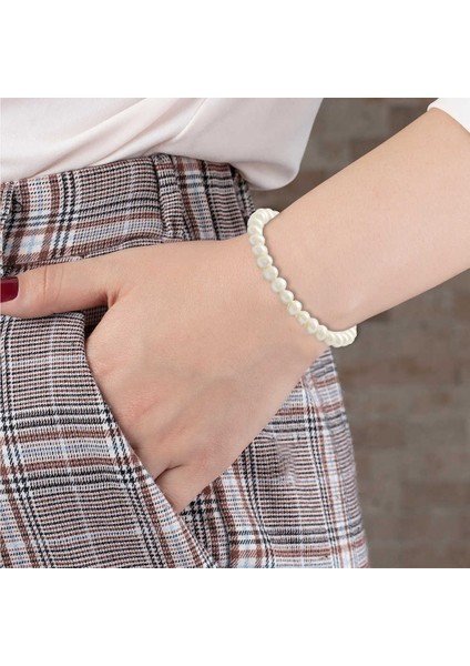925 Ayar Gümüş Mekanizmalı Zarif Doğal Inci Kadın Bileklik fiyatları