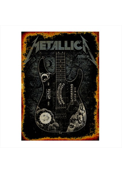 Metallica Dark Hediyelik Ahşap Tablo