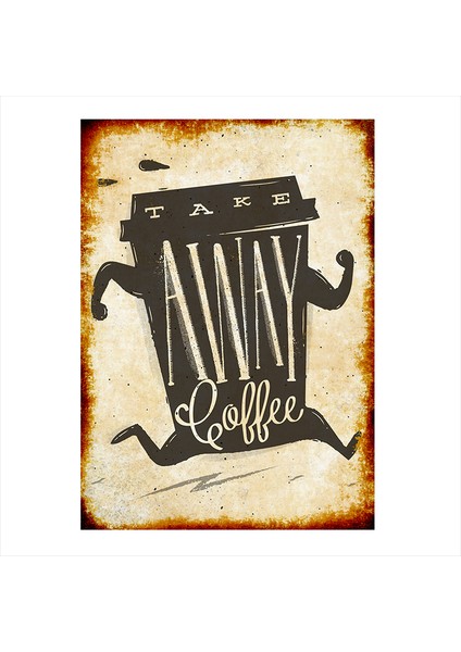 Take Away Kahve Model Mdf tablo