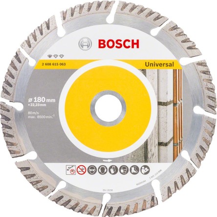 Bosch - Standard Seri Genel Yapı Malzemeleri Için Elmas Kesme Diski 180 mm