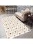 Kaymaz Dot Taban Yıkanabilir Dijital Baskı Geometrik Karo Desenli Salon Halısı 80 x 100 1