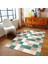 Kaymaz Dot Taban Yıkanabilir Dijital Baskı Küp Kare Desenli Salon Halısı 80 x 100 1