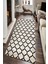 Kaymaz Dot Taban Yıkanabilir Dijital Baskı Oval Geometrik Desenli Salon Halısı 80 x 100 1