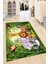 Kaymaz Dot Taban Yıkanabilir Dijital Baskı Çizgi Film Hayvan Desenli Çocuk Halısı 160 x 233 1
