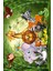 Kaymaz Dot Taban Yıkanabilir Dijital Baskı Çizgi Film Hayvan Desenli Çocuk Halısı 160 x 233 2