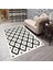 Kaymaz Dot Taban Yıkanabilir Dijital Baskı Geometrik Yıldız Desenli Salon Halısı 80 x 100 1