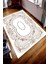 Kaymaz Dot Taban Yıkanabilir Dijital Baskı Anonim Motif Çerçeve Desenli Salon Halısı 180 x 280 1