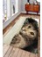 Kaymaz Dot Taban Yıkanabilir Dijital Baskı Pati Uzatan Sevimli Kedi Salon Halısı 80 x 100 1