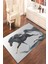 Kaymaz Dot Taban Yıkanabilir Dijital Baskı Dijital Çizimli At Salon Halısı 80 x 250 1