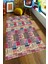 Kaymaz Dot Taban Yıkanabilir Dijital Baskı Etnik Renkler Salon Halısı 80 x 200 1