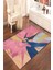 Kaymaz Dot Taban Yıkanabilir Dijital Baskı Soft Renkler Patlaması Salon Halısı 80 x 100 1
