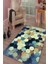 Kaymaz Dot Taban Yıkanabilir Dijital Baskı Kristal Daireler Salon Halısı 80 x 100 1