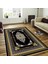 Kaymaz Dot Taban Yıkanabilir Dijital Baskı Altın Çerçeve Desenli Salon Halısı 180 x 280 1