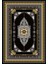 Kaymaz Dot Taban Yıkanabilir Dijital Baskı Altın Çerçeve Desenli Salon Halısı 180 x 280 2