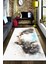 Kaymaz Dot Taban Yıkanabilir Dijital Baskı Suluboya Efektli Romantik Kediler Salon Halısı 80 x 200 1