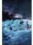 Kaymaz Dot Taban Yıkanabilir Dijital Baskı Buz Aslanı Ve Galaxy Salon Halısı 80 x 600 2