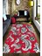 Kaymaz Dot Taban Yıkanabilir Dijital Baskı Renkli Zemin Paisley Desen Salon Halısı 80 x 100 1