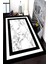 Kaymaz Dot Taban Yıkanabilir Dijital Baskı Dekoratif Mermer Tasarımlı Salon Halısı 80 x 200 1