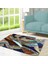 Kaymaz Dot Taban Yıkanabilir Dijital Baskı Abstract Tüy Desenli Salon Halısı 80 x 250 1