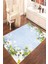 Kaymaz Dot Taban Yıkanabilir Dijital Baskı Beyaz Papatyalar Salon Halısı 80 x 250 1