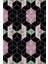 Kaymaz Dot Taban Yıkanabilir Dijital Baskı D Mor Siyah Küpler Salon Halısı 80 x 200 2