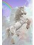Kaymaz Dot Taban Yıkanabilir Dijital Baskı Gökkuşağı ve Unicorn Çocuk Halısı 80 x 100 2
