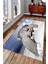 Kaymaz Dot Taban Yıkanabilir Dijital Baskı Kumsalda Kaplumbağa Tasarımlı Salon Halısı 200 x 300 1