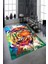 Kaymaz Dot Taban Yıkanabilir Dijital Baskı Pastel Renkler Kaplan Desenli Salon Halısı 80 x 100 1