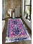 Kaymaz Dot Taban Yıkanabilir Dijital Baskı Lacivert Mor Eskitme Desenli Salon Halısı 80 x 100 1
