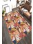 Kaymaz Dot Taban Yıkanabilir Dijital Baskı Geometrik Eskitme Tasarımlı Salon Halısı 80 x 100 1