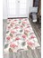 Kaymaz Dot Taban Yıkanabilir Dijital Baskı Yapraklar ve Flamingolar Salon Halısı 100 x 600 1