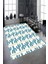 Kaymaz Dot Taban Yıkanabilir Dijital Baskı Beyaz Zemin Mavi Kaktüsler Salon Halısı 180 x 280 1
